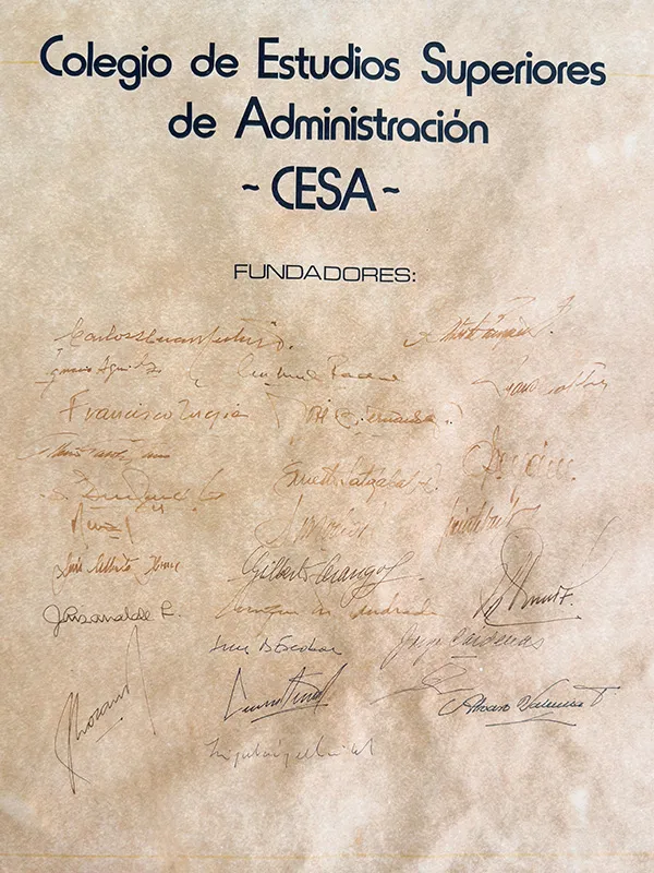 Firma del acta de constitución del CESA